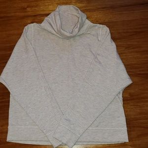 Cowl neck tan sweatshirt